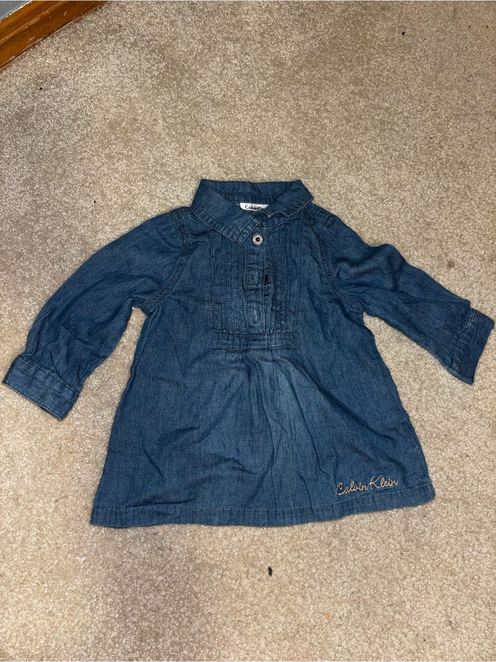 Calvin Klein Light Blue Denim Baby Top